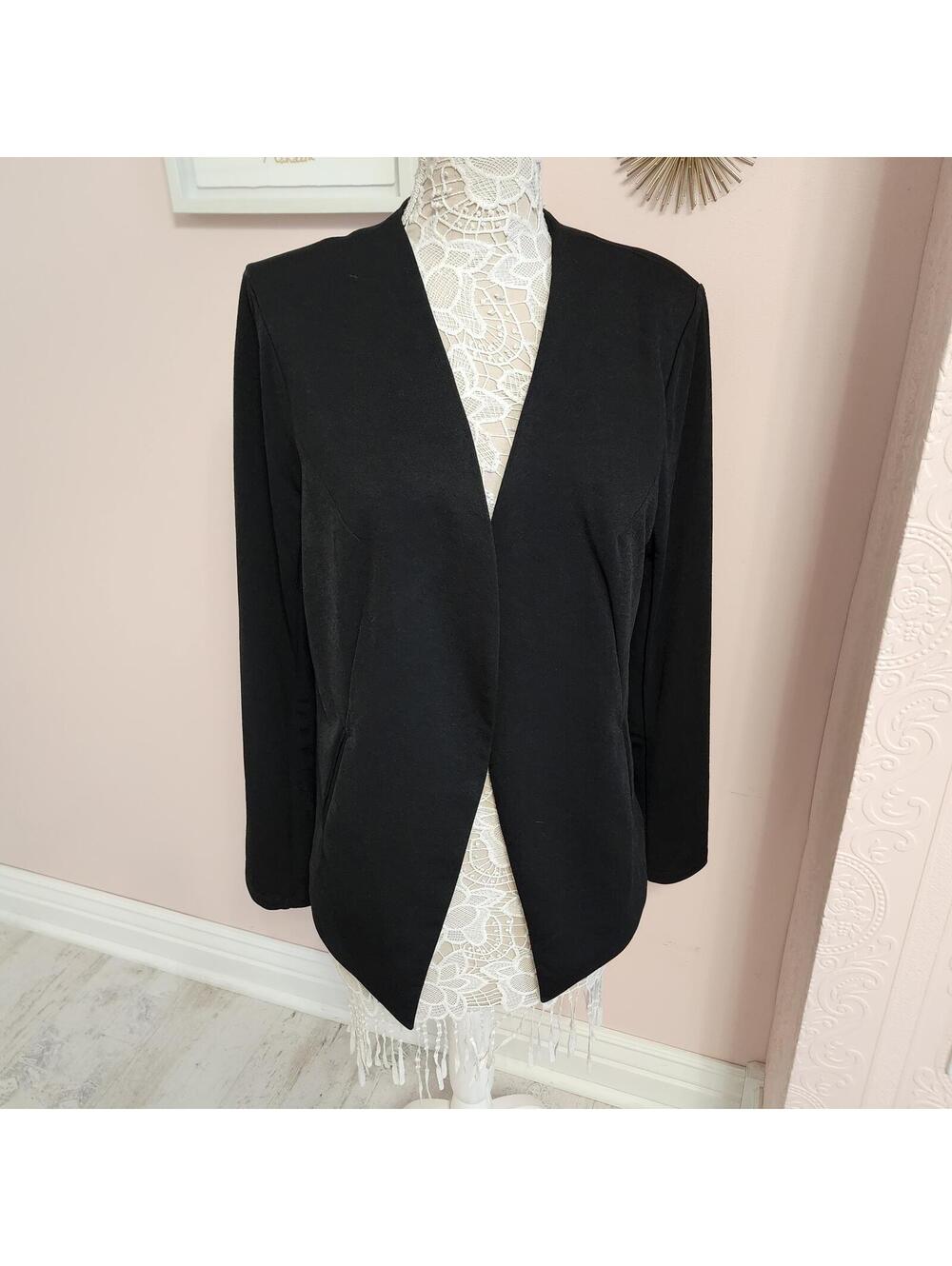 NWT BCBGeneration Black Open Front Blazer Jacket XL light weight